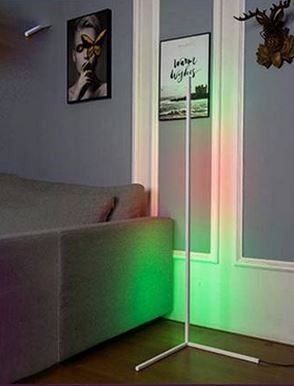 "Colourful" floor lamp, white finish, multicolour (RGB), 16W