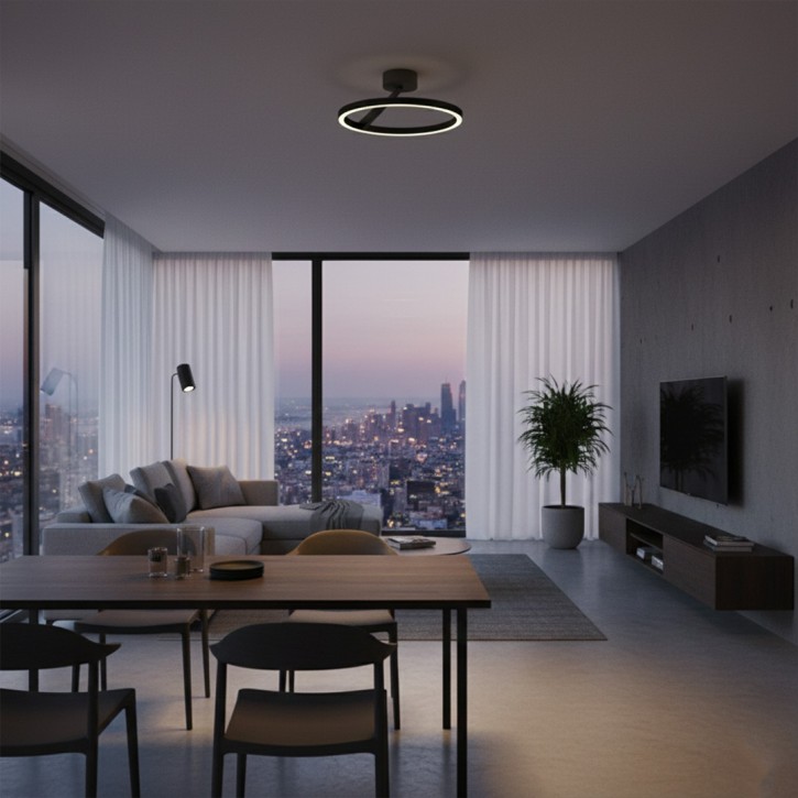 LED Deckenleuchte OREGON, schwarz