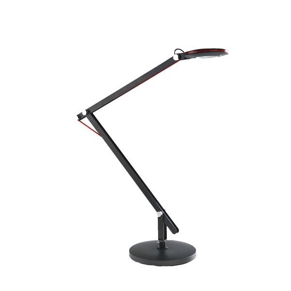 LED Lampe de bureau QUINTON 5W, noir/câble rouge