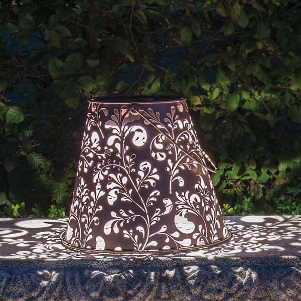 Solar Antic Lantern Romantic, 1LED blanc chaud, 26x21cm, violet
