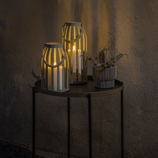 Solar Candle Lantern Set, green