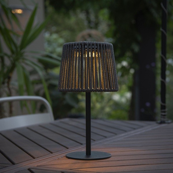 Solar Table Lamp Lino, black