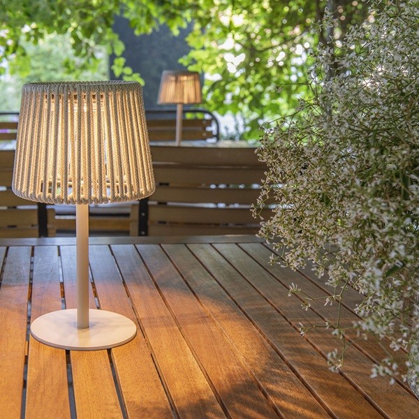 Solar Table Lamp Lino, beige