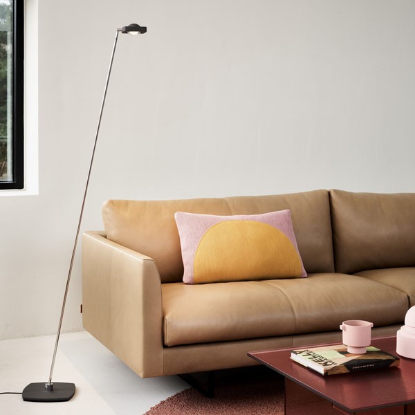 OLIGO Lampadaire KELVEEN, noir mat, Longueur 160cm