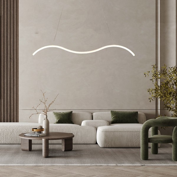 LED Pendelleuchte 'The Line', weiss