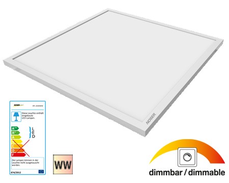 NOSER LED PRO-SERIES Panel 19W, 1400lm, 3000?K, CRI>80, 120?, 100-240V, 300x300mm